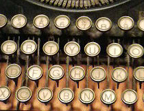 タイプライターのキーボタン